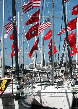 A photo of boats in Newport, RI