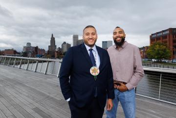 Image of RWU Law alumni Taino Palermo and Raymond Two Hawks Watson