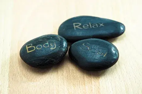 Rocks with the woods Body, Relax, Soul