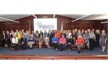 Women lawyers in attendance at First Women Lawyers event dedicating a commemorative plaque at RWU Law