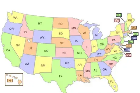 U.S. map