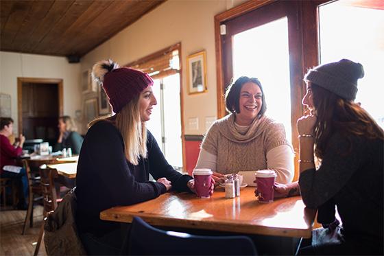 Students at the Beehive 