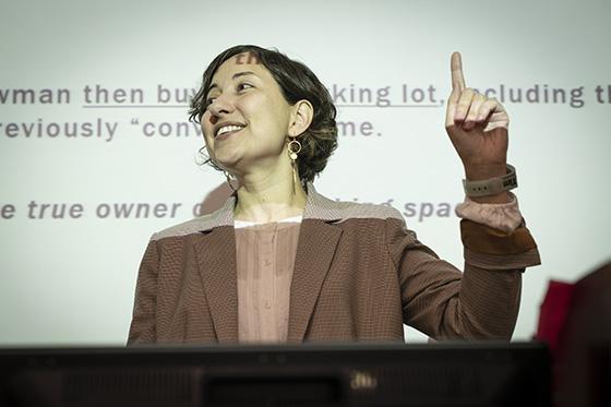 A professor teaches at the law school