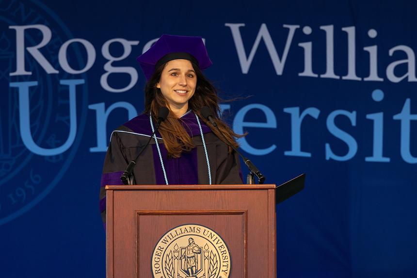 Graduate speaker speaks