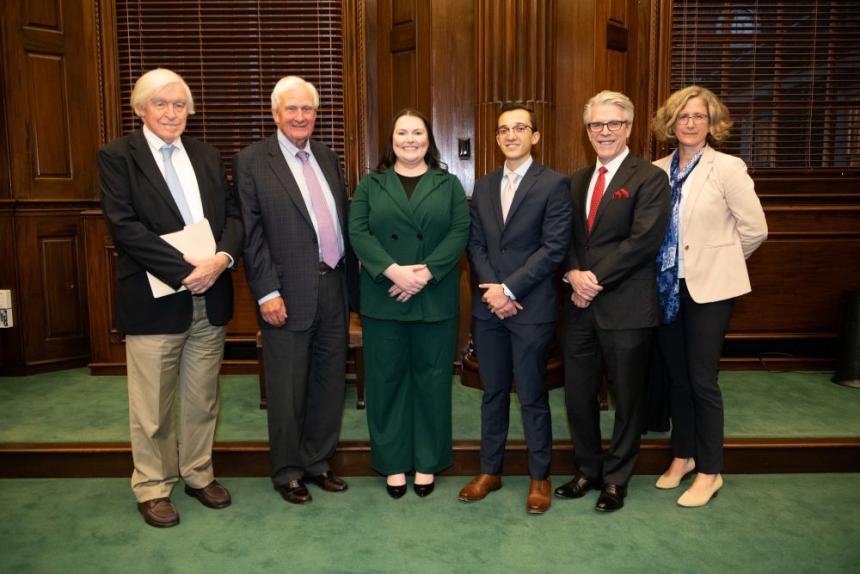 Finalist with Dean Bowman and justices