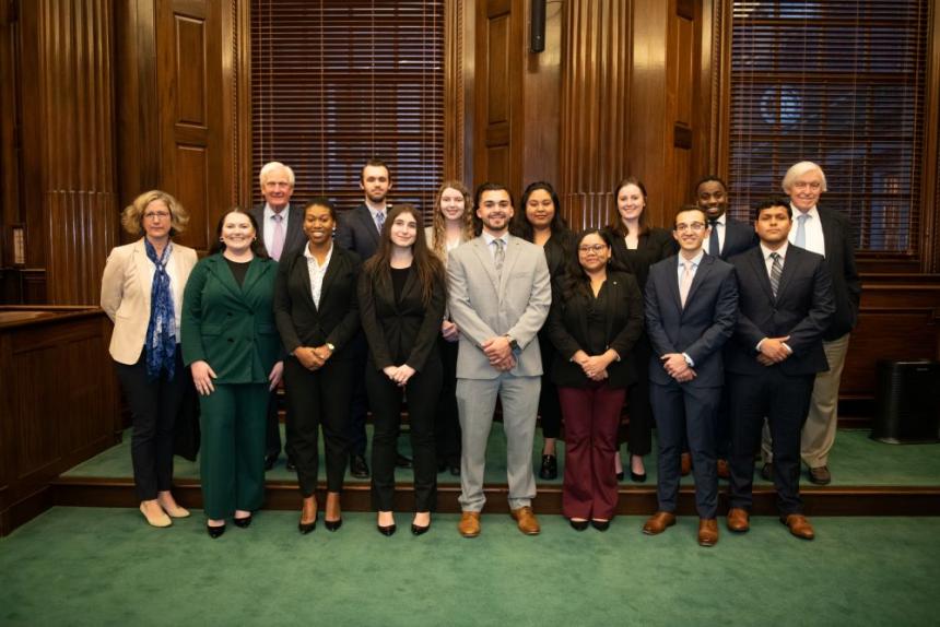 Members of Trial Team with justices